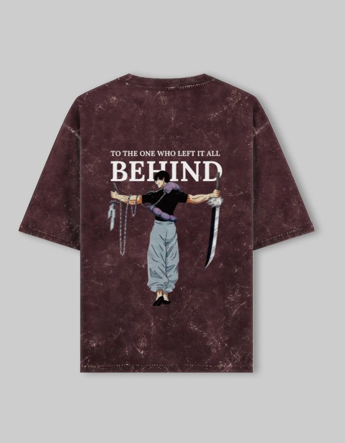 Back Behind Acid Wash Oversized Cotton T-Shirt – Unisex, 240 GSM Mahroon.jpg