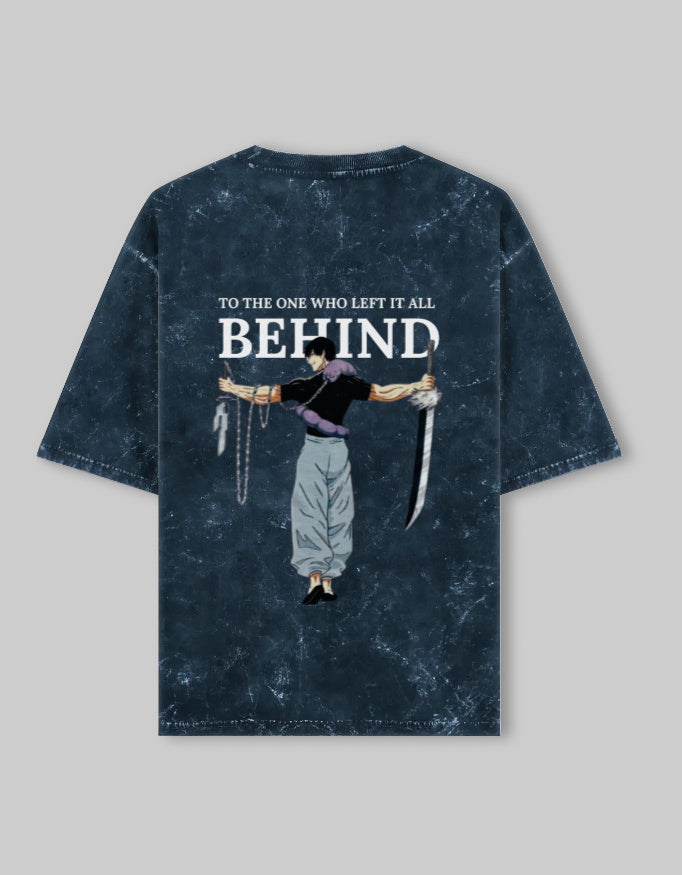 Back Behind Acid Wash Oversized Cotton T-Shirt – Unisex, 240 GSM Navy Blue.jpg