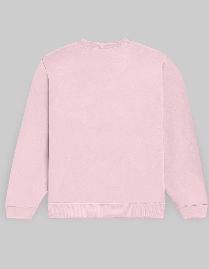 Back Fresh Bloom Cotton Fleece Sweatshirt Unisex 300 GSM Baby Pink.jpg