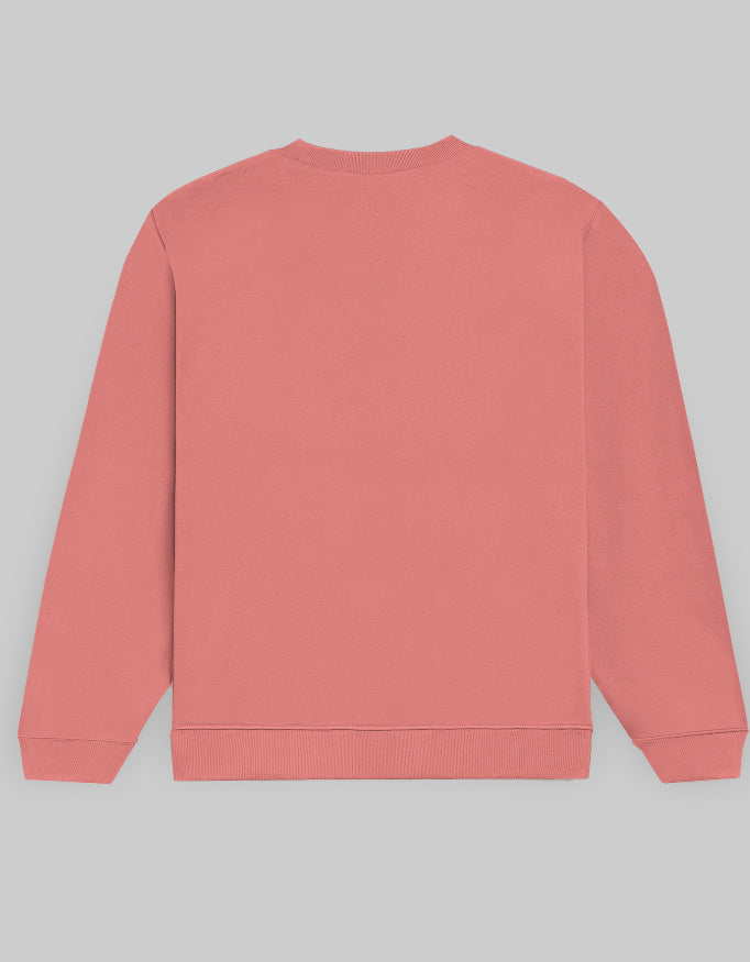 Back Fresh Bloom Cotton Fleece Sweatshirt Unisex 300 GSM Coral.jpg