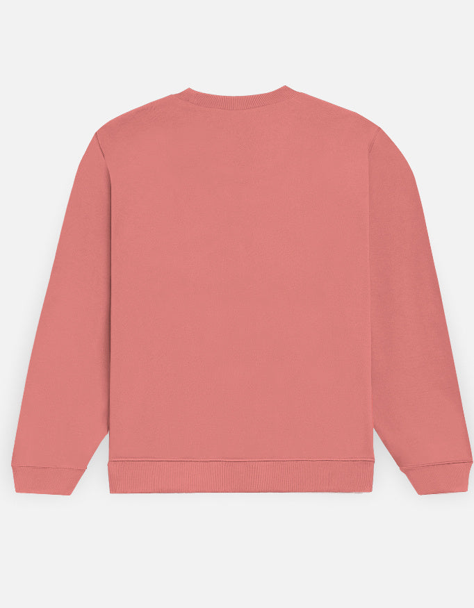 Back  Infinity Cotton Fleece Sweatshirt – Unisex, 300 GSM Heavyweight Coral.jpg