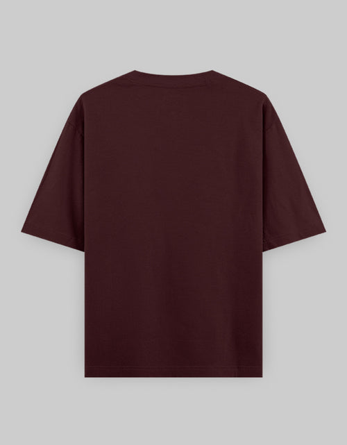 Back_Maroon "Old but Classic" Unisex Oversized Cotton T-Shirt 240 GSM Heavyweight Drop Shoulder Streetwear- Genzprints.jpg
