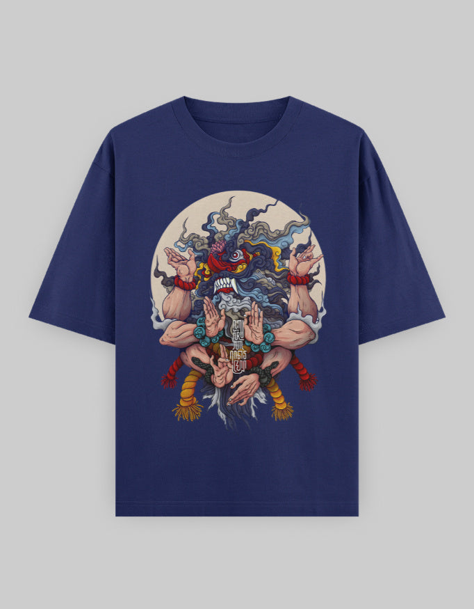 Bujang Anom Oversized Cotton T-Shirt Royal Blue.jpg