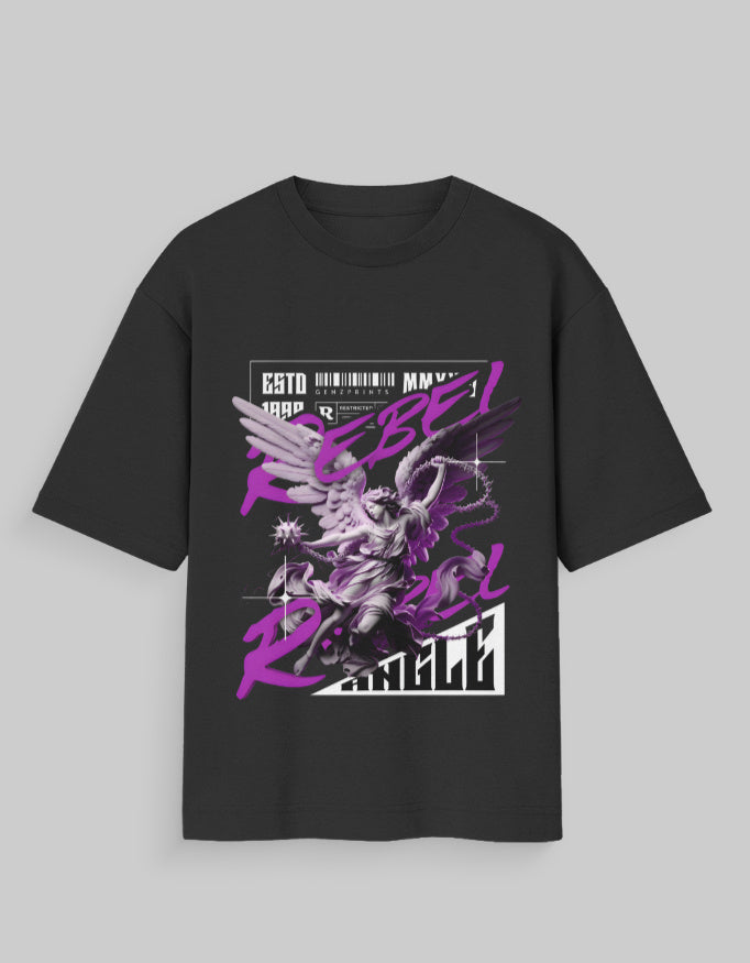 Front Rebel Oversized Cotton T-Shirt Unisex 180 GSM Black.jpg