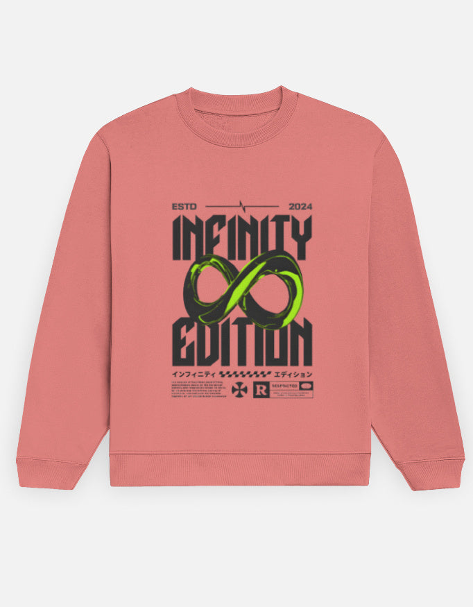  Infinity Cotton Fleece Sweatshirt – Unisex, 300 GSM Heavyweight Coral.jpg