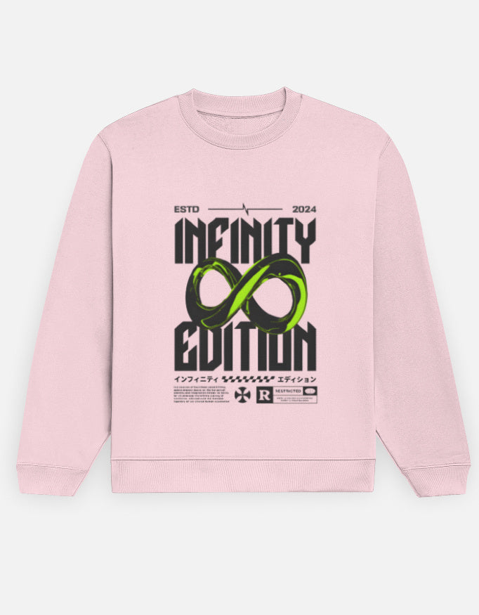  Infinity Cotton Fleece Sweatshirt – Unisex, 300 GSM Heavyweight Light baby Pink.jpg