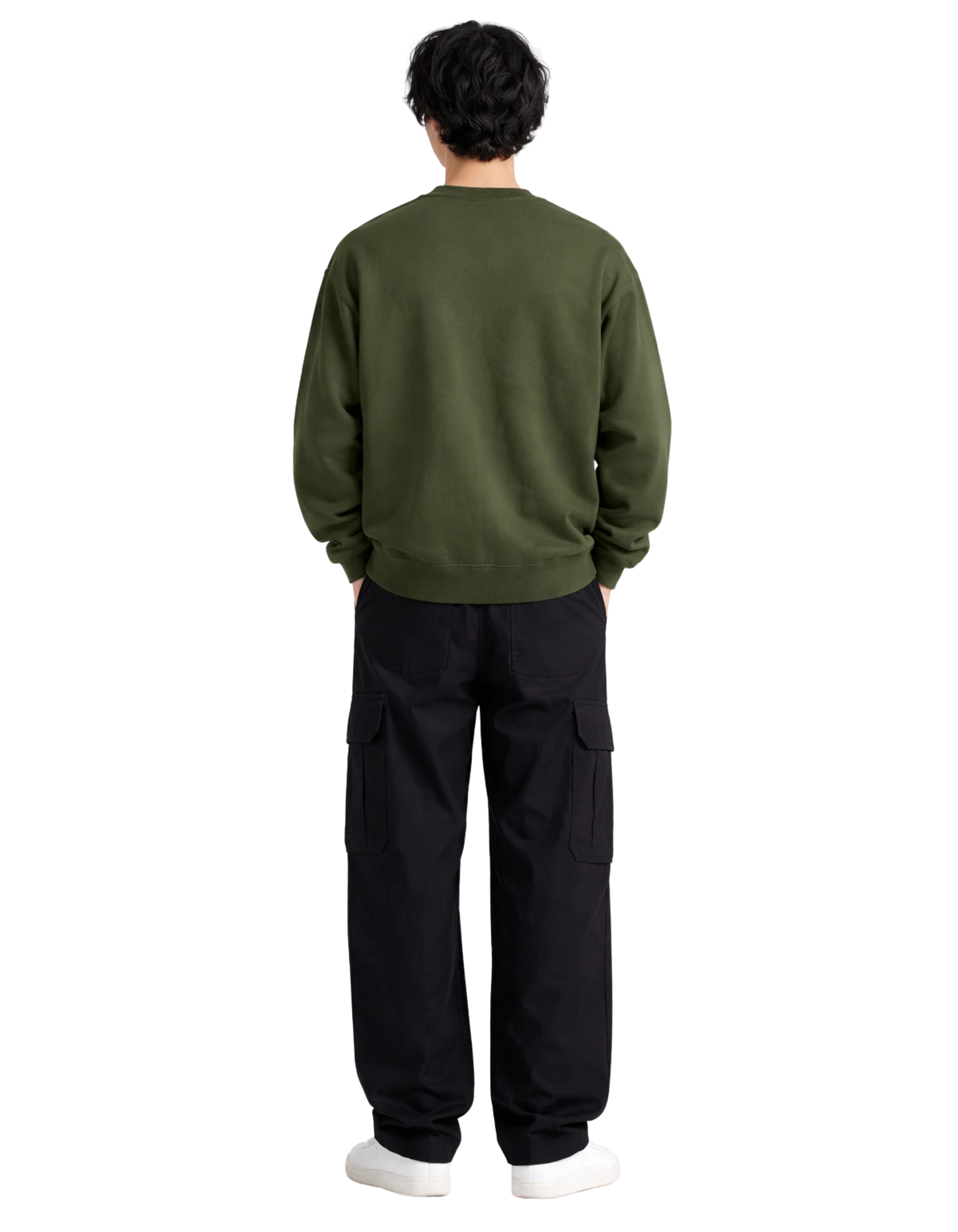 lonely-space-sweatshirt-Olive-green-Back.jpg