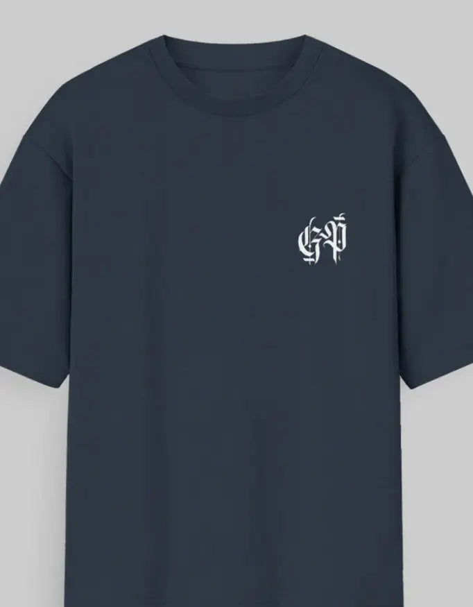 Navy Blue_Lonely But Lion Unisex Oversized T-Shirt | 100% Cotton | 180 GSM-Genzprint.jpg