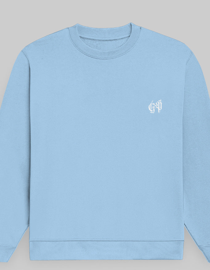 Psychedelic Cotton Sweatshirt | 300 GSM Fleece Unisex Casual Wear-Baby Blue.jpg