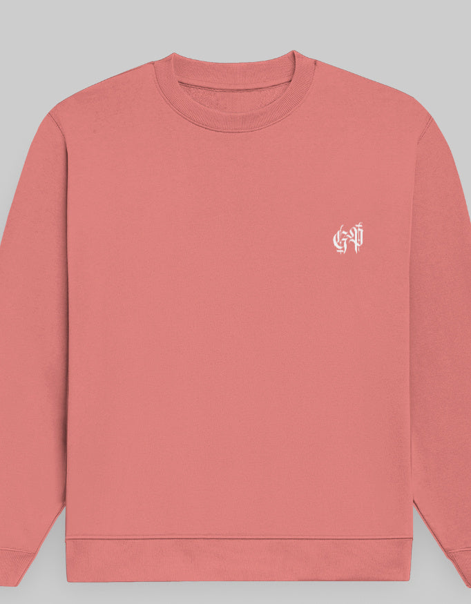 Psychedelic Cotton Sweatshirt | 300 GSM Fleece Unisex Casual Wear-Coral.jpg