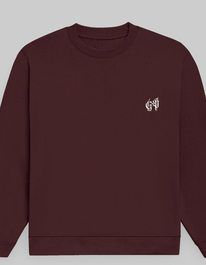 Psychedelic Cotton Sweatshirt | 300 GSM Fleece Unisex Casual Wear-Maroon.jpg
