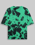 Unisex Green & Black Tie Dye Oversized T-Shirt | 260 GSM Streetwear Tee-Genzprints.jpg