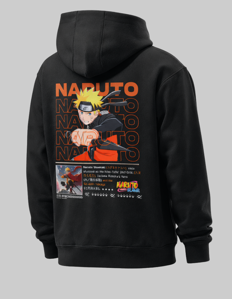 Naruto Inspired Hoodie | 300 GSM Cotton Fleece Anime Streetwear - Genzprints