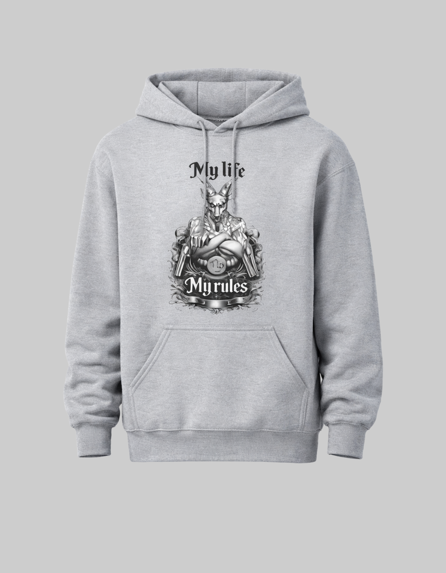 My Life My Rules 300 GSM Brushed Fleece Cotton Hoodie | Winter Comfort-Genzprints