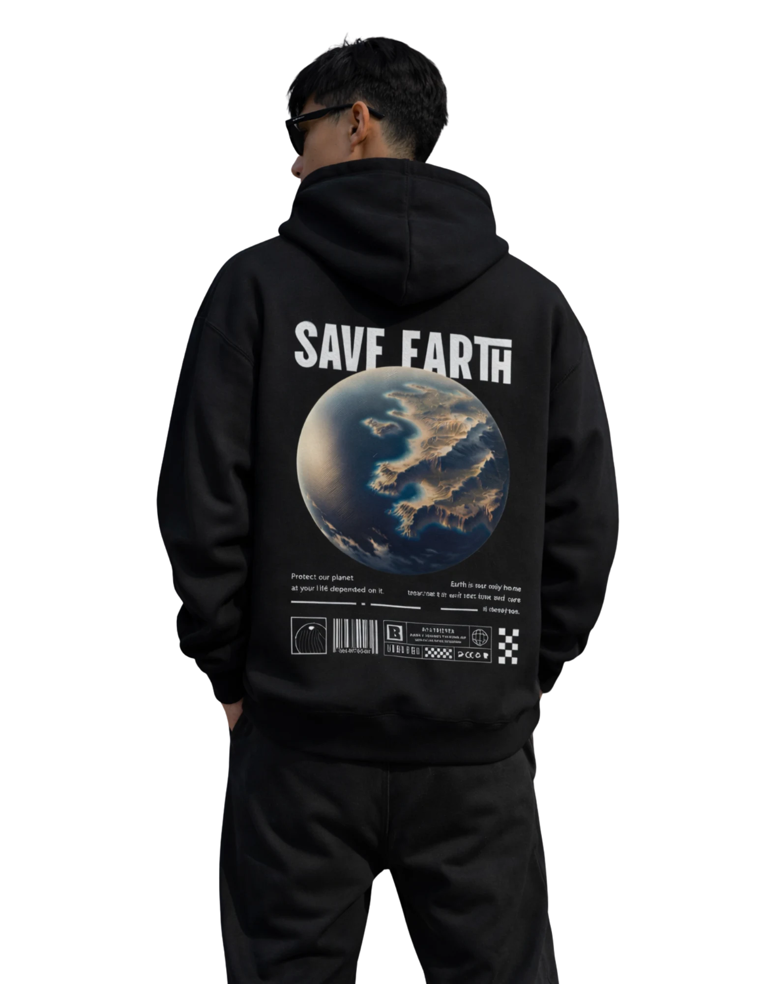 Save Earth Graphic Hoodie | 260 GSM Unisex Terry Hoodie - Genzprints