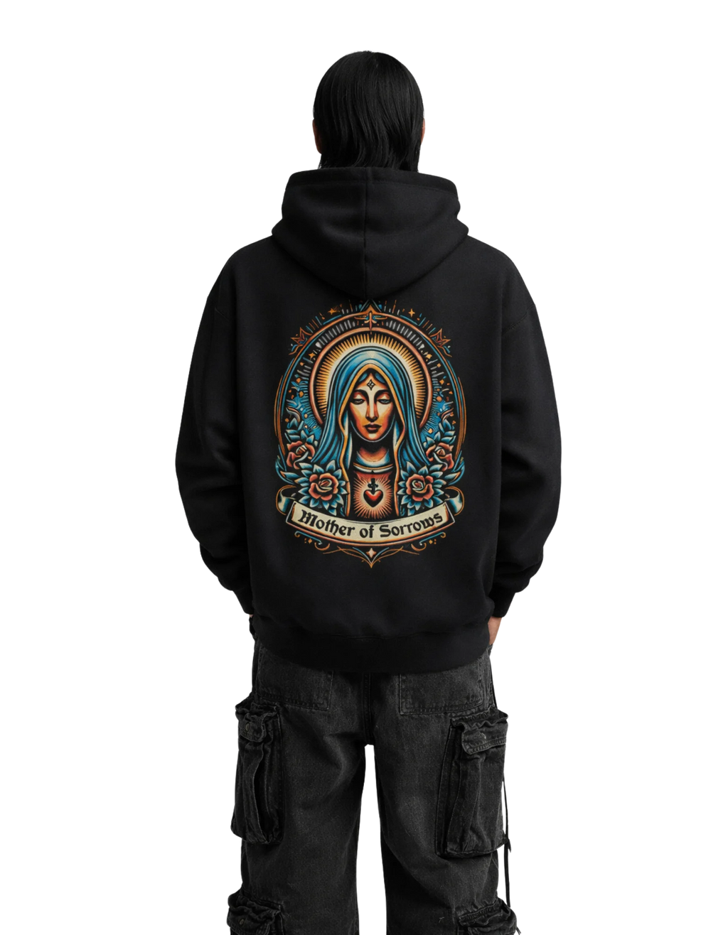 Mother of Sorrows Graphic Hoodie | 260 GSM Unisex Streetwear - Genzprints