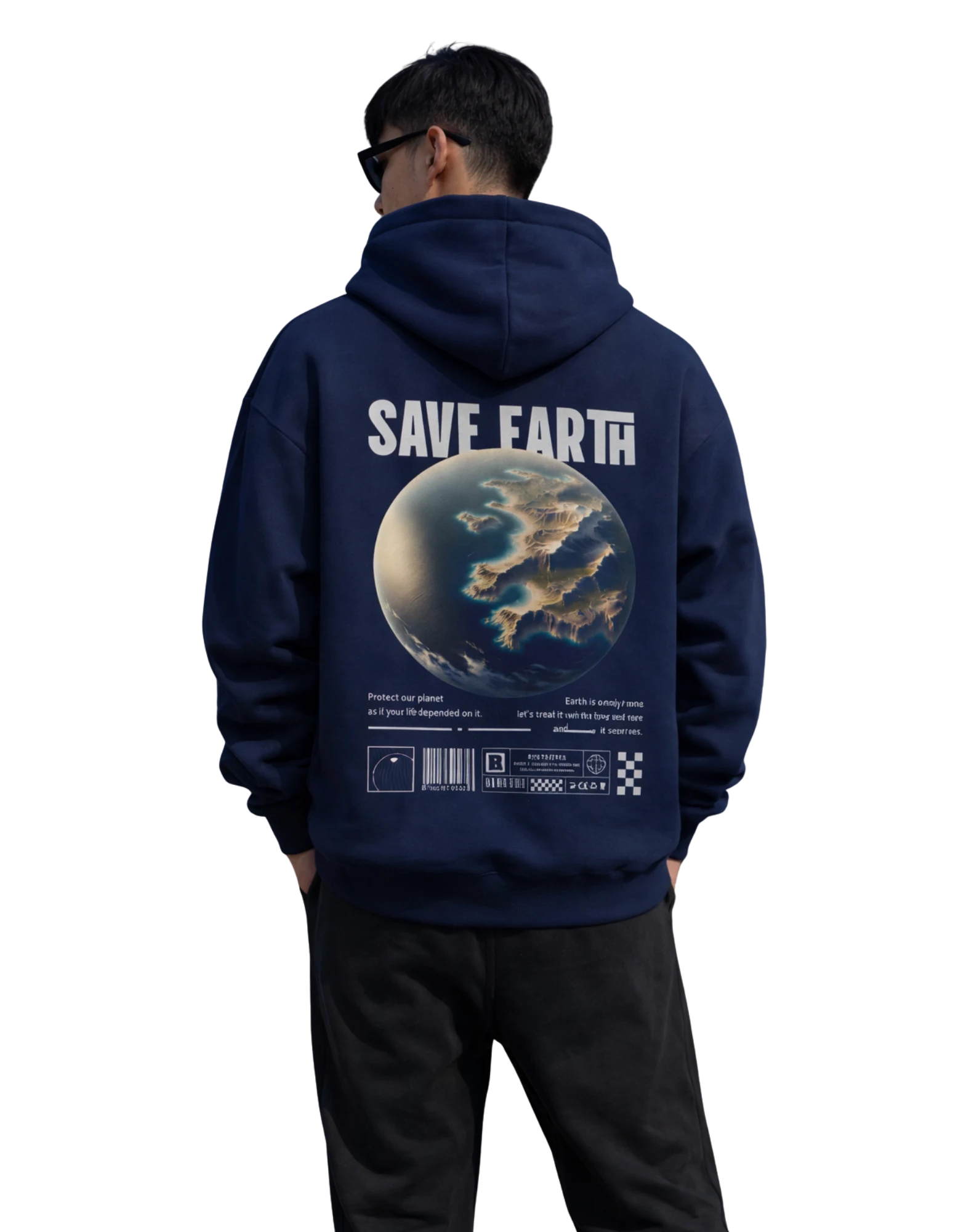 Save Earth Graphic Hoodie | 260 GSM Unisex Terry Hoodie - Genzprints